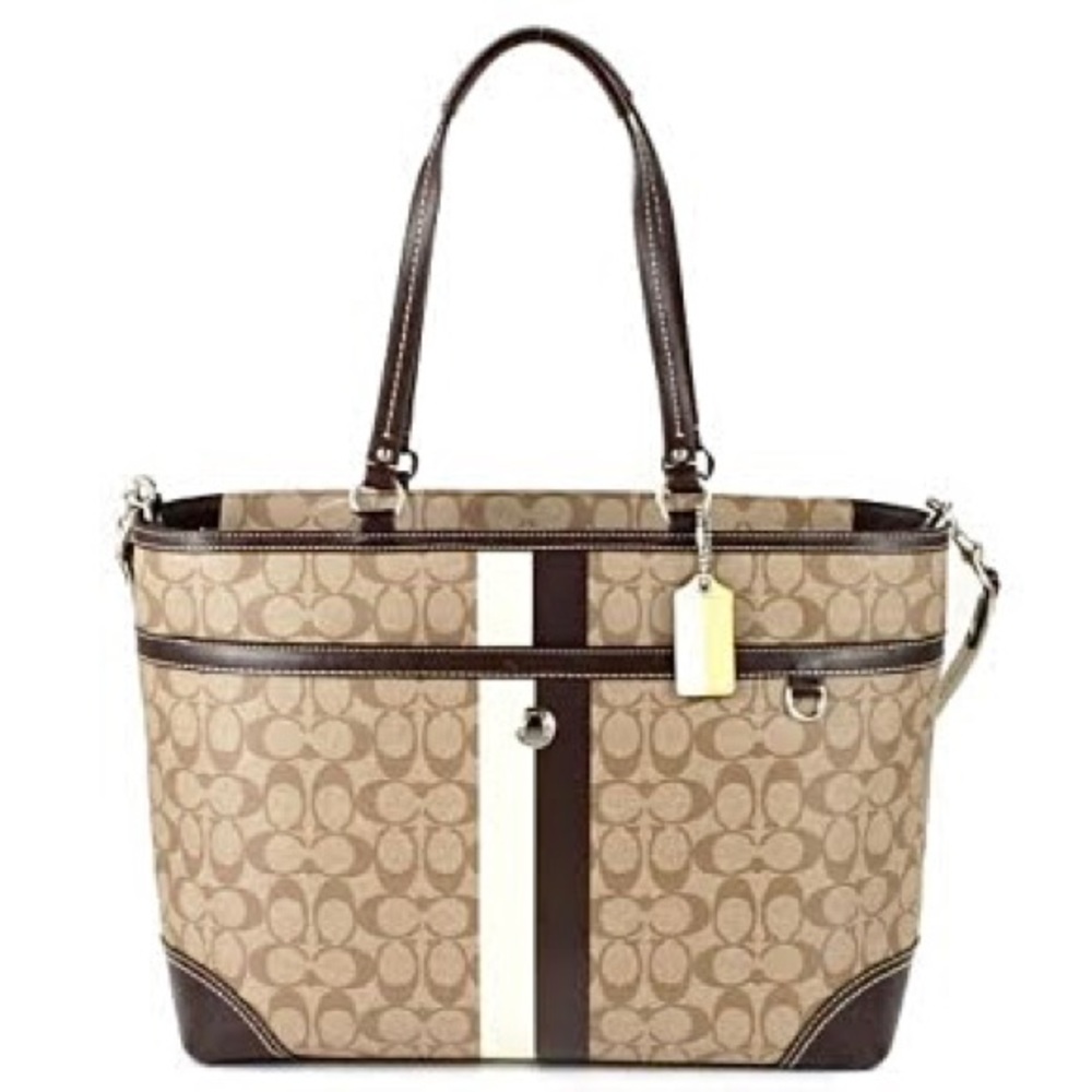 Coach Heritage Stripe diaper bag (large)